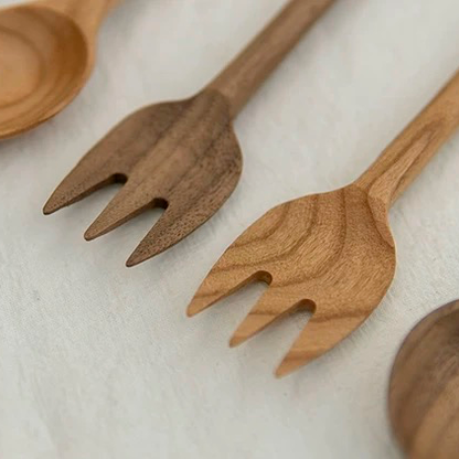 Handcrafted Paw Fork- Cherry Wood