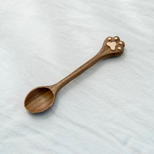 Handcrafted Paw Spoon- Black Walnut Wood