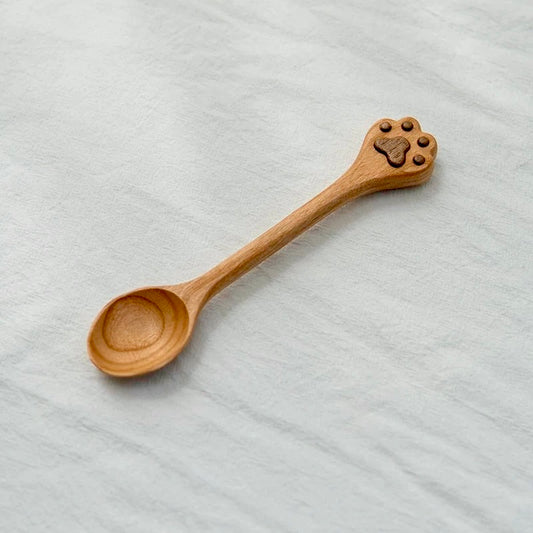Handcrafted Paw Spoon- Cherry Wood